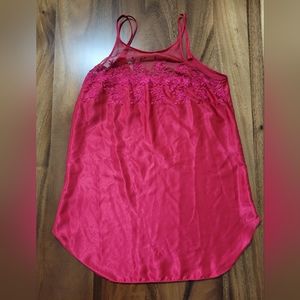 Dentelle VTG red lingerie slip dress